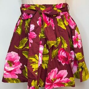 Abercrombie & Fitch Pink and Green Skater Mini Skirt New With tags size L